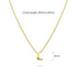 Initials Brick Alphabet Letter Necklace Gold Layered Steel Jewellery